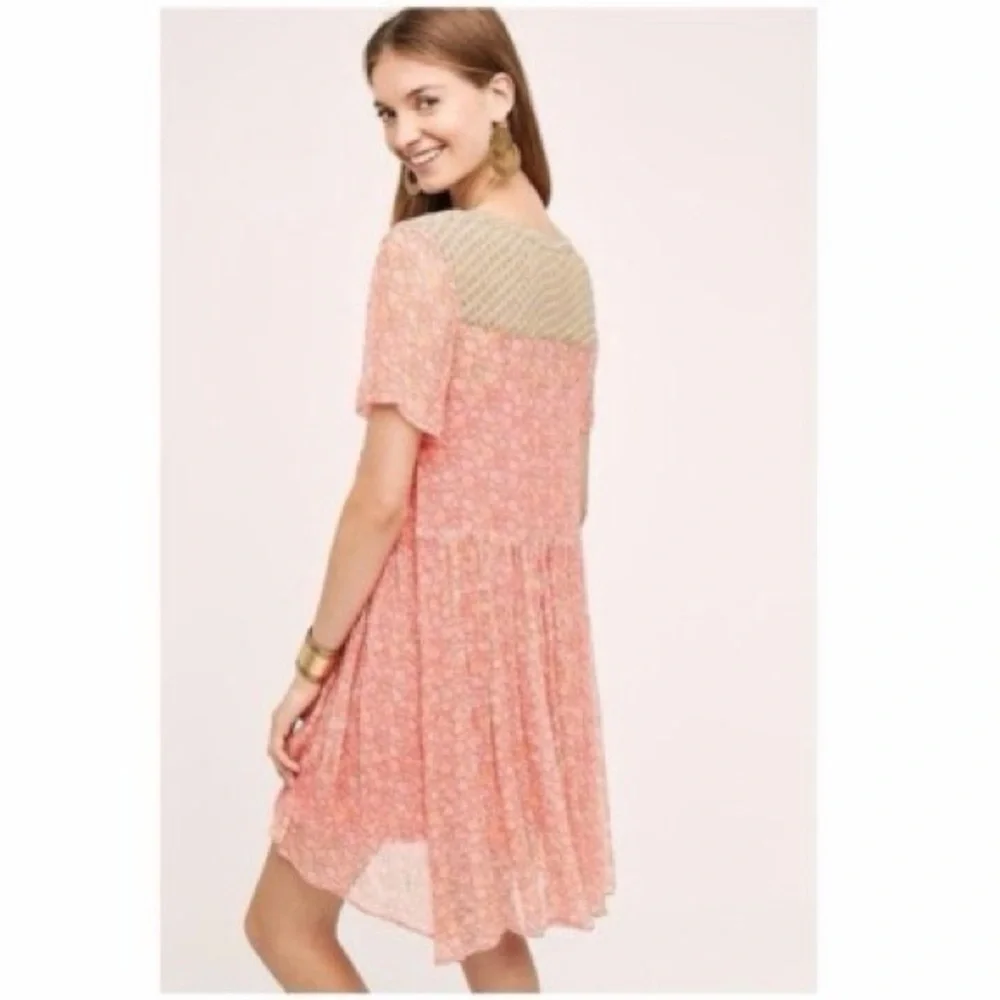 Maeve Morning Glory Tunic Dress Floral Pink Dress